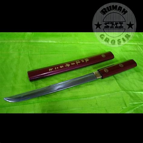 Jual Pedang Katana Tanto Shirasaya Kanji Natural Kayu Sonokeling