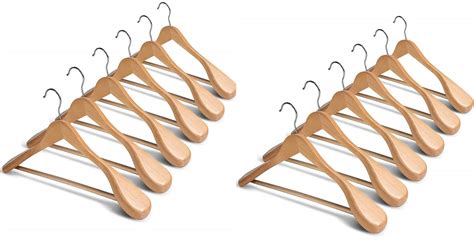 Star Work Wood Suit Hangers With Extra Wide Shoulder Solid Wood Coat