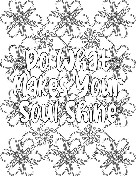 Premium Vector | Positive Affirmation Coloring Pages Floral Coloring