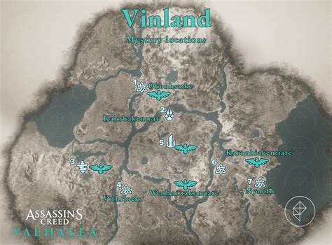 All Assassin’s Creed Valhalla Vinland Wealth Mysteries And Artifacts Locations Map Polygon