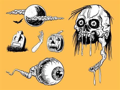 Halloween Drawings Vector Art And Graphics