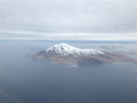 Photo Of Great Sitkin Volcano Taken During Alaska Airlines Flight