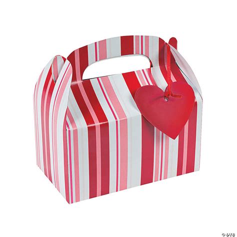 6 1 4 X 5 1 2 Valentines Day Cardstock Favor Boxes With Tags 12 Pc