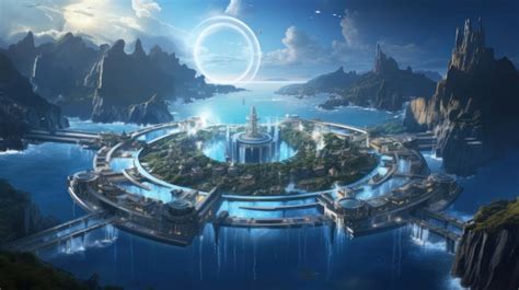 Premium Photo The Legendary Island Of Atlantis Before The Flood