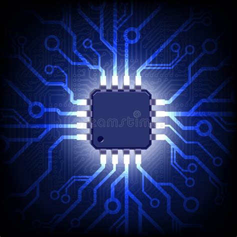 Circuit Board Vector Background Stock Vector Illustration Of High