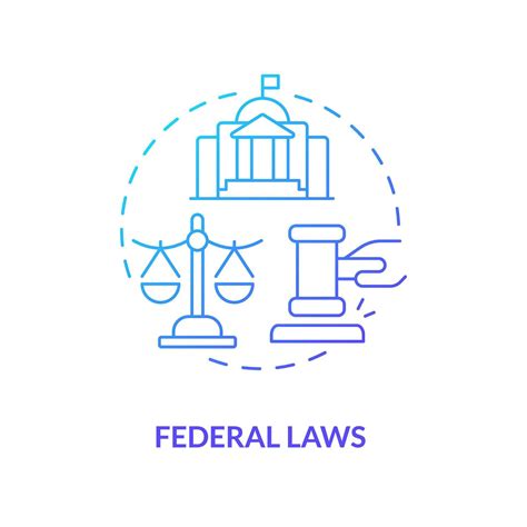 Federal Laws Blue Gradient Concept Icon Governmental Regulations