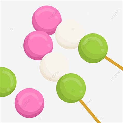 Hanami Dango Clipart De Bolas De Arroz Doce Png Verde Bolinho De