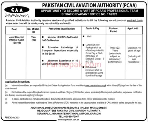 Pakistan Civil Aviation Authority Pcaa Jobs July Apply Online