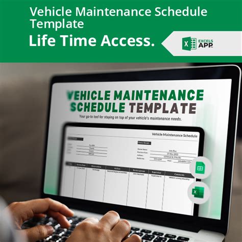 Vehicle Maintenance Schedule Template - Excels App