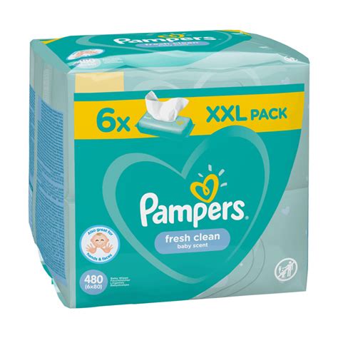 Pampers Fresh Clean nedves törlőkendő 6x80 db Pelenka hu