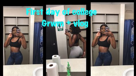 First Day Of College Grwm Vlog Youtube