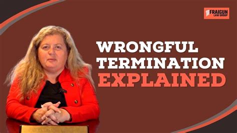 Marina Fraigun On Wrong Termination Fraigun Law Group Youtube