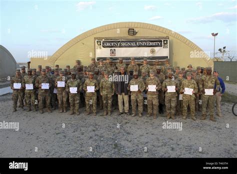 U S Army Students Of The U S Army Central Signal University At Camp