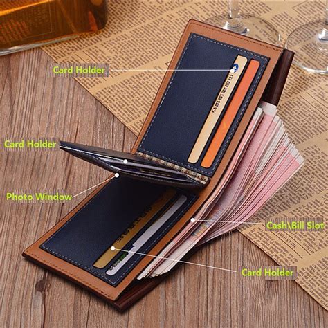 Vintage Men Leather Brand Luxury Wallet Short Slim Male Purses Money