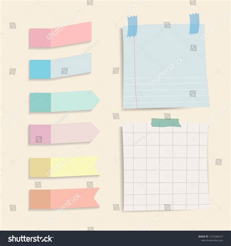 Colorful Reminder Notes Vector Set Stock Vector Royalty Free