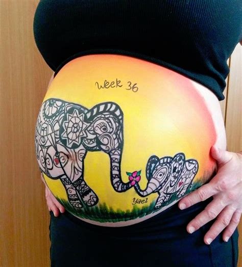 Body Painting Femme Enceinte Une Toile Tout En Rondeurs Belly