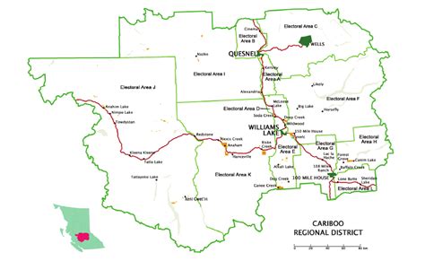 2 Cariboo Regional District Showing Location Of Williams Lake Click