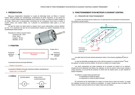 Mise Jour Imagen Moteur Courant Continu Formule Fr