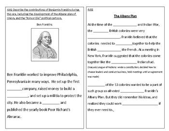 TN SS 4.02 Ben Franklin, Albany Plan, Join or Die Political Cartoon by ...