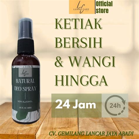 Jual Natural Deodorant Tawas Spray Lc Penghilang Bau Badan Penghilang