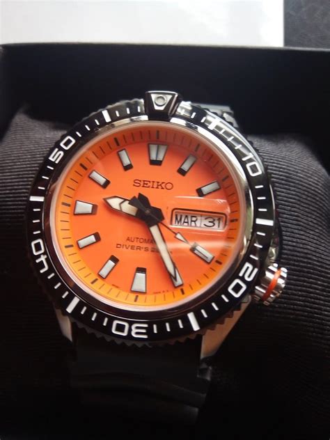 Seiko Stargate Ii Automatic Dive Watch With Orange Dial Srp K Men S