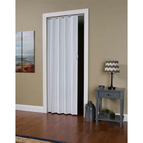 Spectrum Via 36 in. x 80 in. White Vinyl Accordion Door with Hardware-HVS3280H - The Home Depot ...