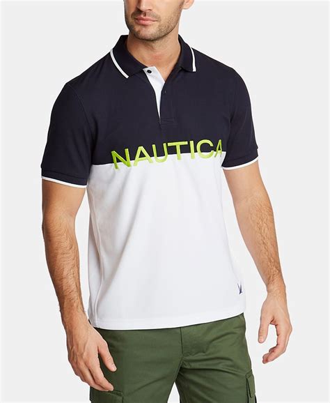 Nautica Nautica Mens Blue Sail Knockout Classic Fit Moisture Wicking