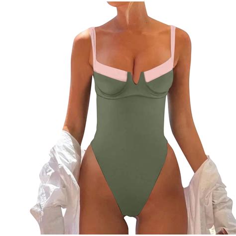 Lopeceal Women's High Cut Cheeky One Piece Swimsuit Underweired