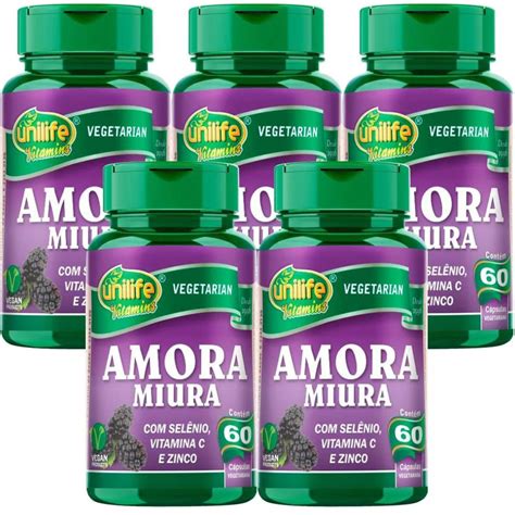 Kit Un Amora Miura C Psulas Vegana Vitamina C Sel Nio E