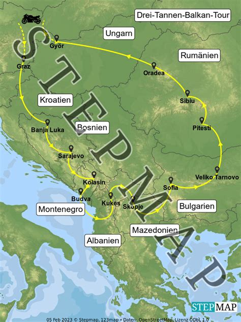 Stepmap Balkan Landkarte F R S Dosteuropa