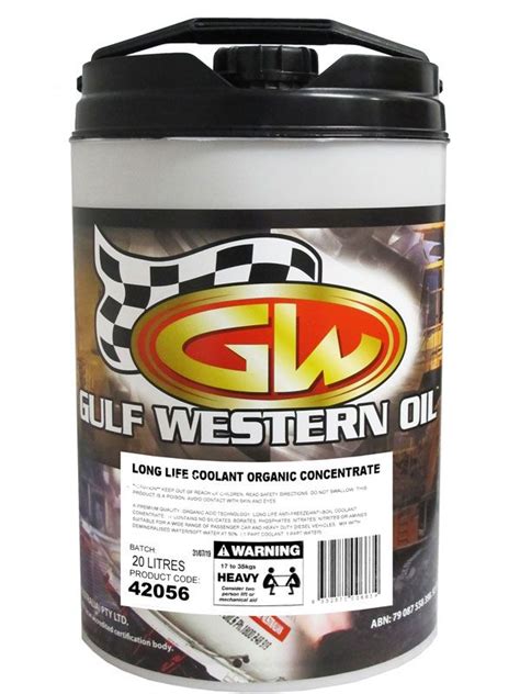 Buy Gulf Western Long Life Anti Boil Organic Concentrate Coolant 20L