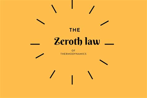 Zeroth law of thermodynamics - explained | The Mechanical post