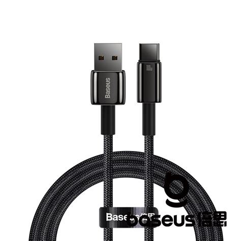 Baseus 倍思 鎢金 Usb A To Type C 100w 快充數據線 黑 公司貨 蝦皮購物