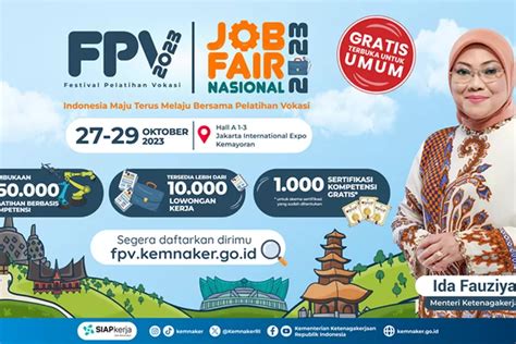 Digelar Besok Menaker Ida Ajak Masyarakat Manfaatkan Job Fair Nasional