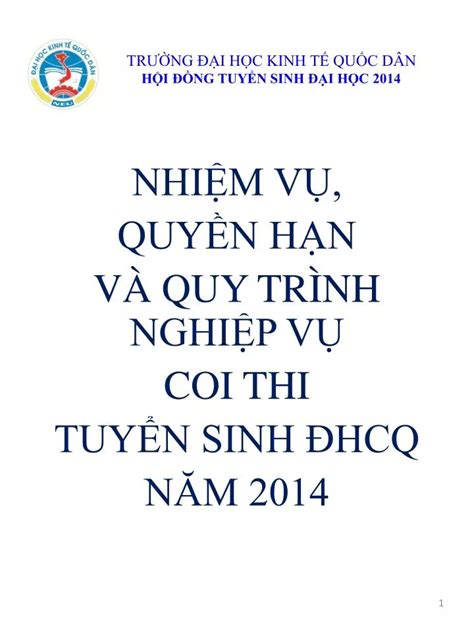 PPT TRƯỜNG ĐẠI HỌC KINH TẾ QUỐC DÂN HỘI ĐỒNG TUYỂN SINH ĐẠI HỌC 2014