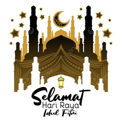 Selamat Hari Raya Vector Art Png Lettering Of Eid Al Fitr Or Selamat