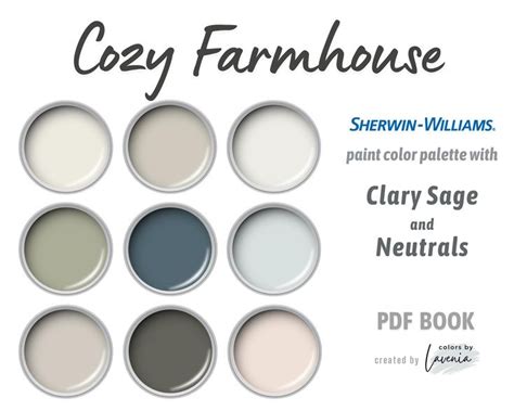 Farmhouse Paint Colors Sherwin Williams Palette With Clary Sage And