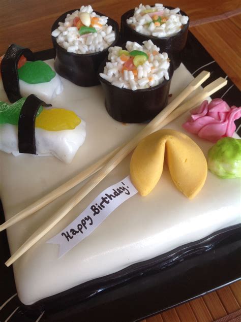 Sushi Birthday Cake Sushi Cake Birthday Sushi Cake Cupcake Cakes