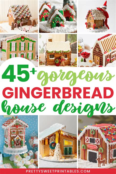 45+ Gingerbread House Designs That Will Sweeten Your Holidays | Pretty Sweet Printables