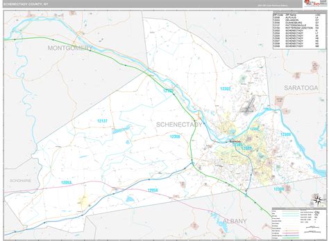 Schenectady County Map