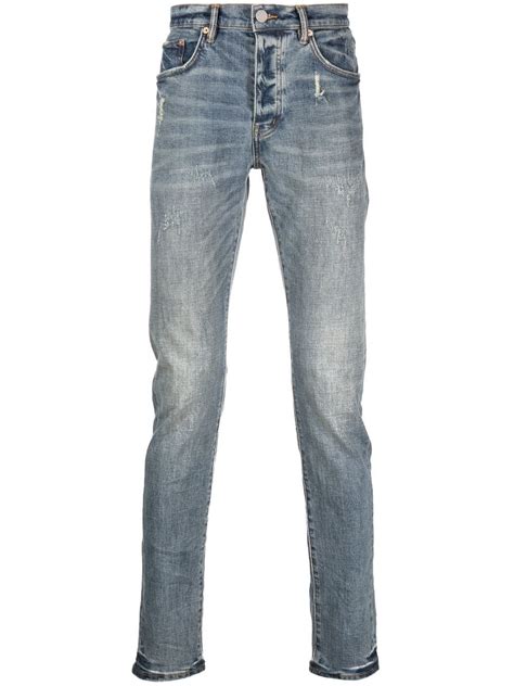 Purple Brand Stonewashed Slim Fit Jeans Farfetch