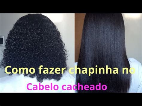 Como Fazer Cacheado Com Chapinha - COMO FAZER CHAPINHA NO CABELO CACHEADO SEM FRIZZ EFEITO NATURAL - YouTube