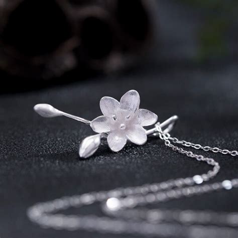 S925 Sterling Silver Niche Personality Design Campsis Grandiflora