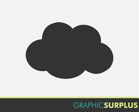 Items similar to Clip Art Simple Cloud Silhouette Clipart Commercial Use Item: CA10 on Etsy