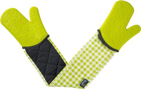 Steam Stop Waterproof Oven Gloves Gingham Double Glove