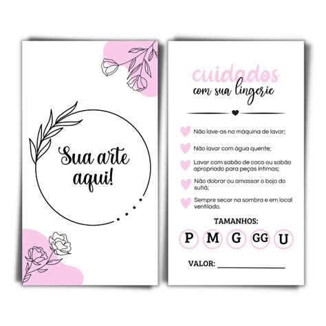 50 Unidades De Etiquetas Para Roupa Cuidados Sua Lingerie Shopee Brasil