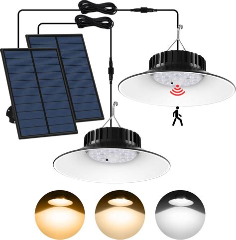 T Sunus Pack Solar Shed Light Solar Pendant Light Solar Motion Garage