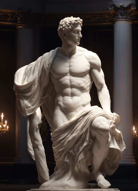 Lexica Canova Sculpture Of Man In White Marble Full Character Art In