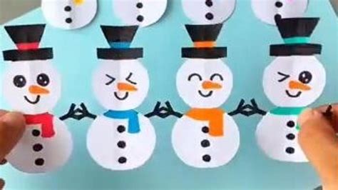 Cómo hacer un muñeco de nieve de papel en menos de 5 minutos