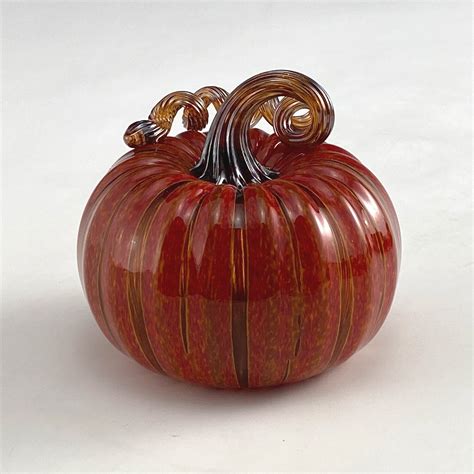 Harvest Crackle Pumpkins — Leonoff Art Glass